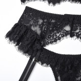 Ihoov Sexy Lace Lingerie Set with Eyelash Lace Trim