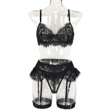 Ihoov Sexy Lace Lingerie Set with Eyelash Lace Trim