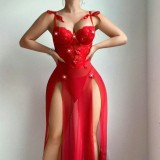 Ihoov Red Sexy Long Dress