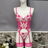 Ihoov Elegant Three-Piece Lace & Mesh Erotic Lingerie Set