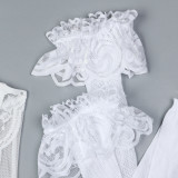 Ihoov Lace & Cross-Strap Sheer Sleepwear Set