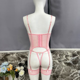 Ihoov Elegant Three-Piece Lace & Mesh Erotic Lingerie Set