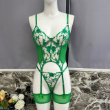 Ihoov Elegant Three-Piece Lace & Mesh Erotic Lingerie Set