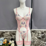 Ihoov Elegant Three-Piece Lace & Mesh Erotic Lingerie Set