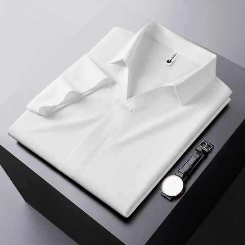 Men’s Antibacterial Solid Color Polo Shirt