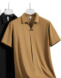 Men’s Antibacterial Solid Color Polo Shirt