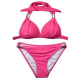 IHOOV Strapless Backless Swimsuit with Neck Tie
