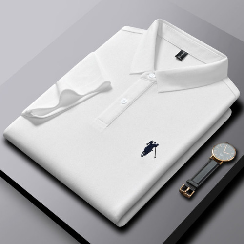 Men’s Ice Silk Loose Fit Polo Shirt