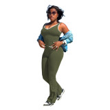 Vibrant Color-Blocked Flared Yoga & Running Pants Set