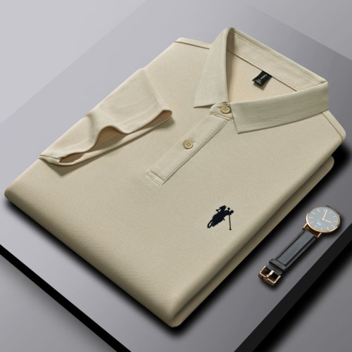Men’s Ice Silk Loose Fit Polo Shirt