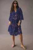 Casual Loose Beach Cover-up with Lace Detailing for Vacation