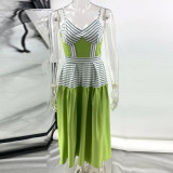 IHOOV Elegant Backless Floral Slip Dress
