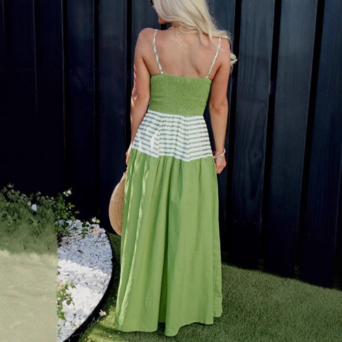IHOOV Elegant Backless Floral Slip Dress