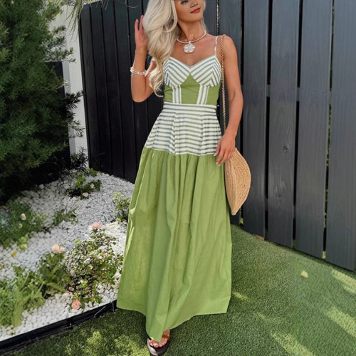 IHOOV Elegant Backless Floral Slip Dress