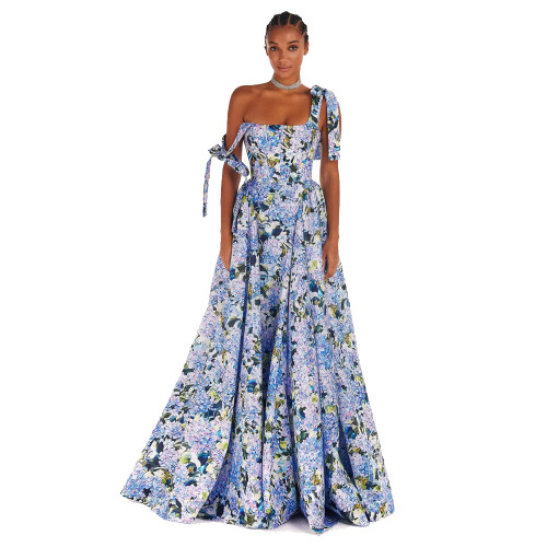 Off-Shoulder European Style Elegant Long Evening Dress