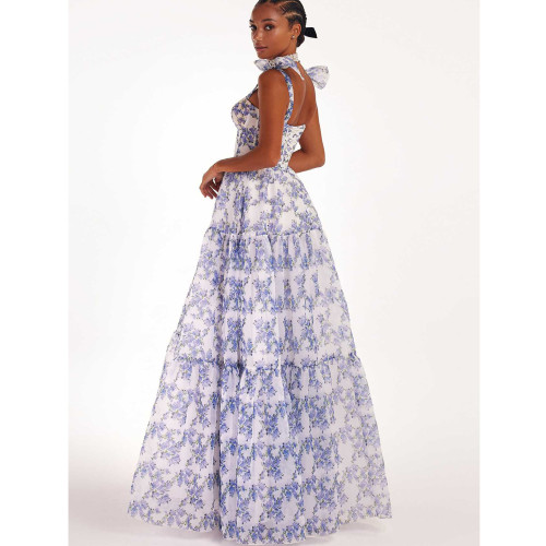 Ethereal Organza Long Formal Evening Dress