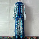 Floral Print Baseball Jersey & Drawstring Pants 2-Piece Set