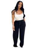 IHOOV Double-Waist High-Waisted Wide-Leg Pants Set