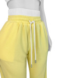 IHOOV Double-Waist High-Waisted Wide-Leg Pants Set