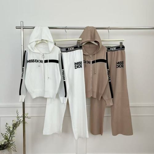 Casual Lettered Knit Hoodie and Wide-Leg Jogger Set