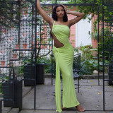 Sexy One-Shoulder Backless Tube Dress with Tie-Back and Pleated Long Skirt