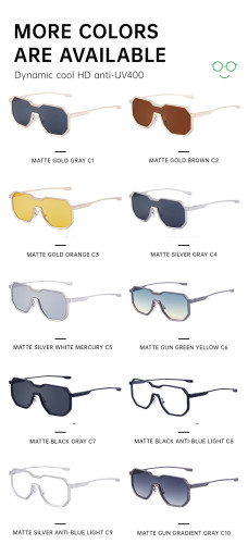 Ihoov Punk Rock Metal Full-Frame Sunglasses