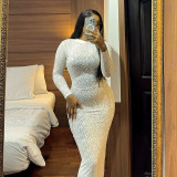 Long Sleeve Crew Neck Dress