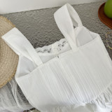 Elegant White Spaghetti Strap Dress