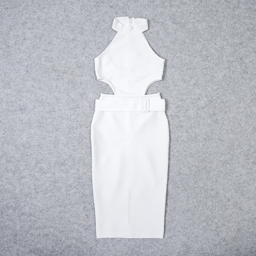 Sexy Waist-Baring Bandage Evening Dress