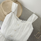 Elegant White Spaghetti Strap Dress