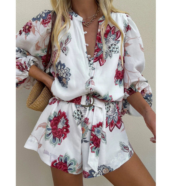 Linen Tie-Front Cardigan Shirt Jumpsuit
