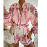 Linen Shirt & Shorts Set