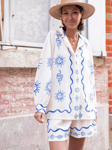 Floral Linen Shirt & Shorts Set