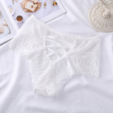 Women's Plus Size Cross-Strap Lace Hollow Out Seamless Panties