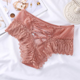 Women's Plus Size Cross-Strap Lace Hollow Out Seamless Panties