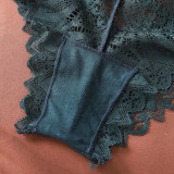 Women's Lace Trim Cross-Strap Bow Triangle Panties