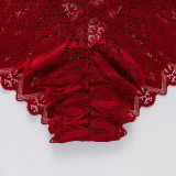 Women's Lace Cut-Out Cross-Strap Triangle Panties