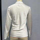 Luxurious Satin Tie-Front Blouse