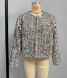 Sequin Embellished Bouclé Blazer