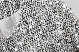 Sequin Embellished Bouclé Blazer