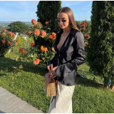 Luxurious Satin Tie-Front Blouse