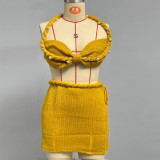 Pearl Handwoven Halter Top and Skirt