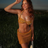 Pearl Handwoven Halter Top and Skirt