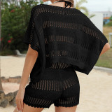 Loose Cutout Shorts Bikini Cover-Up