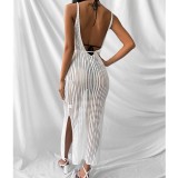 Beach Cover-Up Knit Crochet Beach Dress
