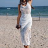 Adjustable Strappy Cutout Maxi Beach Dress