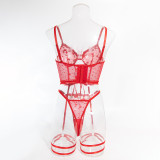 bordelle Embroidered Garter Comfort Lingerie Lace Underwear Set
