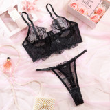 Elegant Lace Boned Crop Camisole & Bra Ensemble