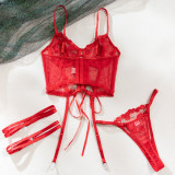 bordelle Embroidered Garter Comfort Lingerie Lace Underwear Set