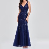 Glamorous Sequin V-Neck Elegance Dress
